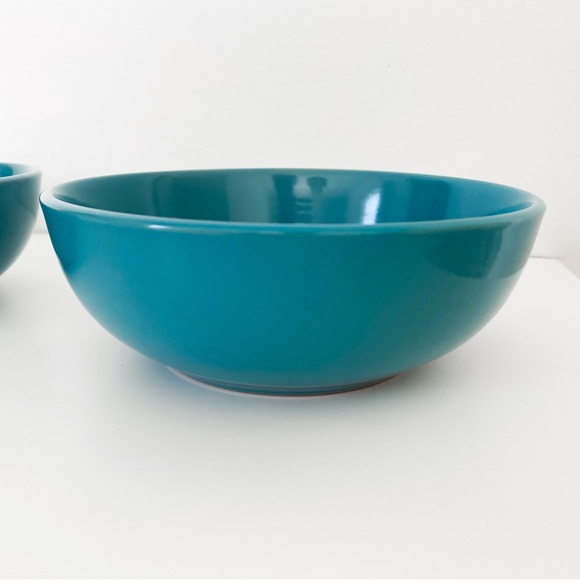 Master Chef Essential Coupe Stoneware Bowls, Turquoise- Set of 3 - Picture 4 of 6